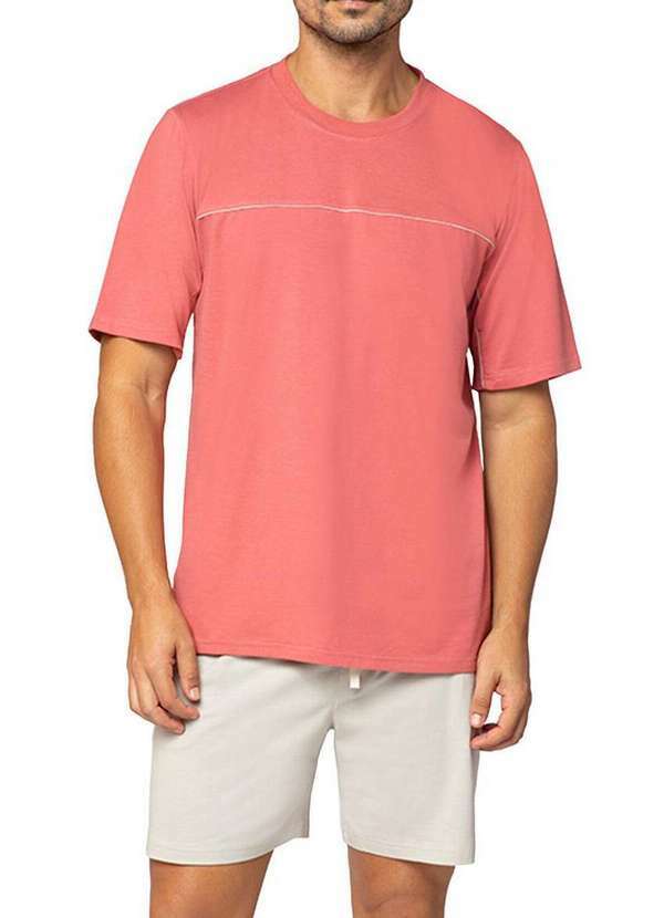 Lupo - Pijama Masculino Curto Lupo 28608-001 5360-Goiaba