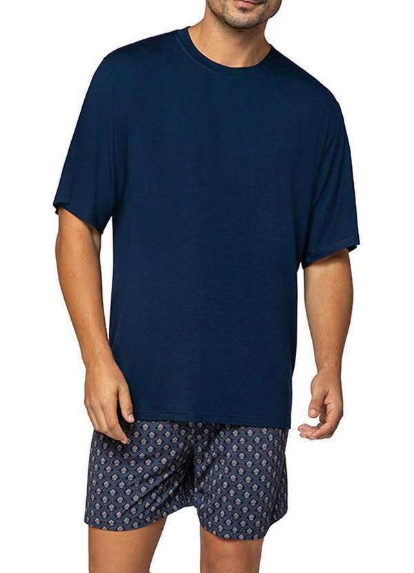 Lupo - Pijama Masculino Curto Lupo 28617-001 2805-Marinho