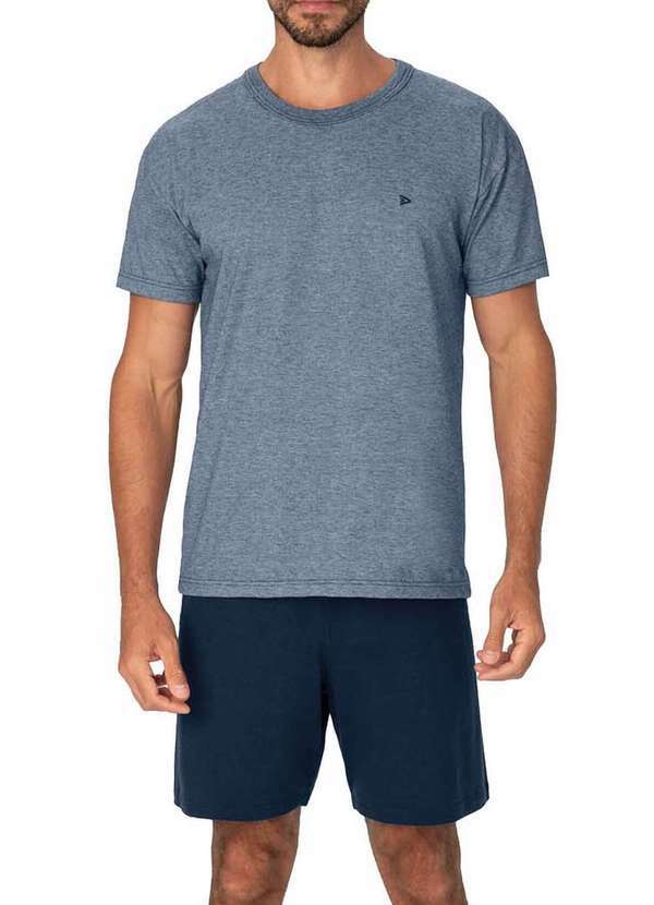 Malwee - Pijama Masculino Curto Malwee 1000121197 02023-Azul-Marinho