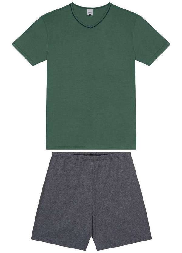 Malwee - Pijama Masculino Curto Malwee 1000121200 01786-Verde