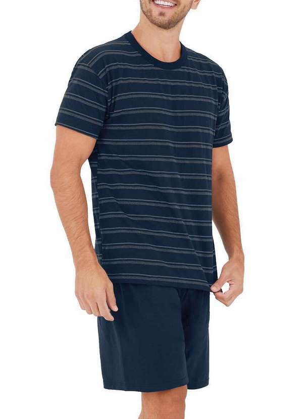 Malwee - Pijama Masculino Curto Malwee 1000126771 02023-Marinho