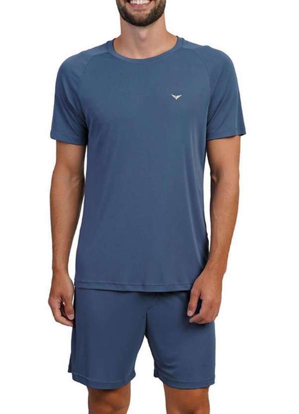 Podiun - Pijama Masculino Curto Podiun 268015 448-Azul-Egeo