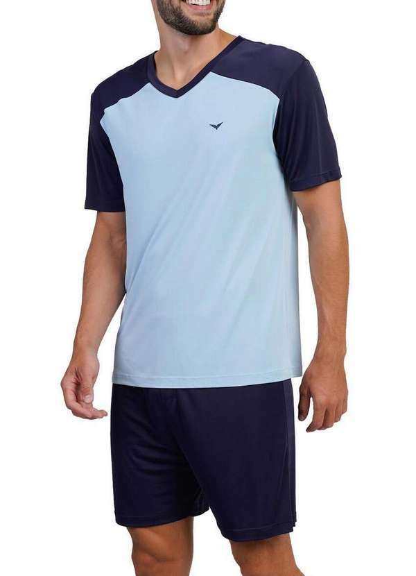 Podiun - Pijama Masculino Curto Podiun 268016 448-Azul-Aura