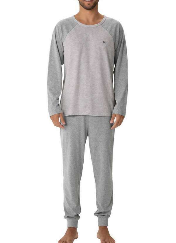 Malwee - Pijama Masculino Longo Malwee 1000126783 50000-Cinza