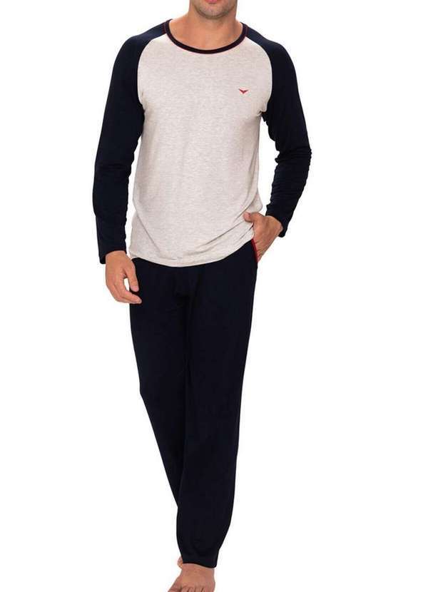 Podiun - Pijama Masculino Longo Podiun 238121 Marinho