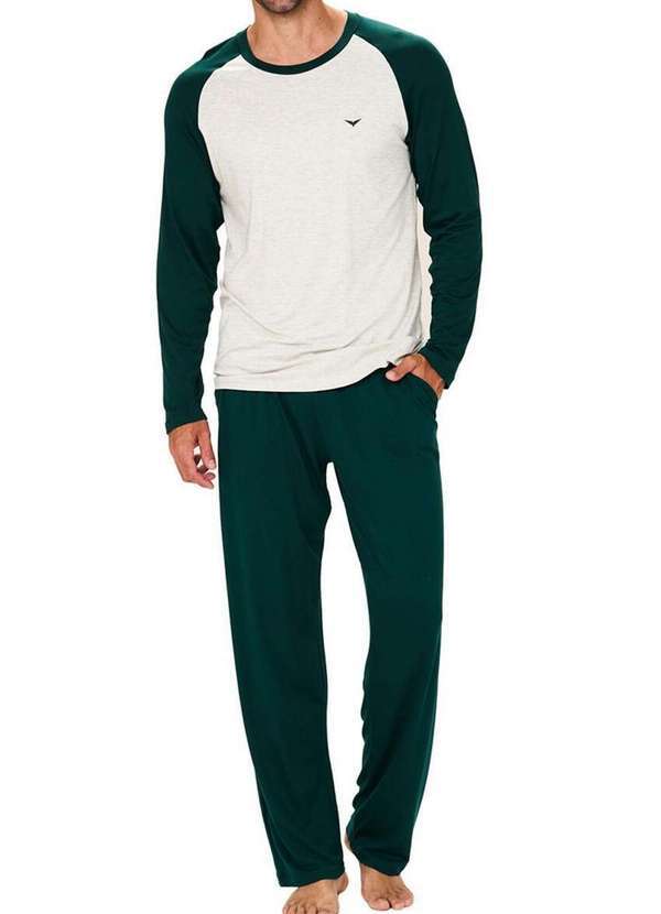 Podiun - Pijama Masculino Longo Podiun 248118 288-Verde-Rap