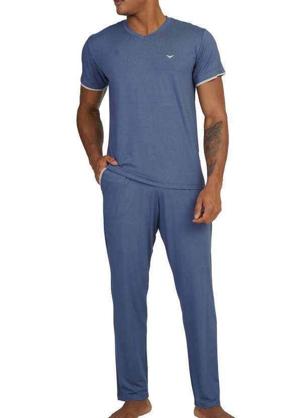 Podiun - Pijama Masculino Longo Podiun 258116 411-Noturno