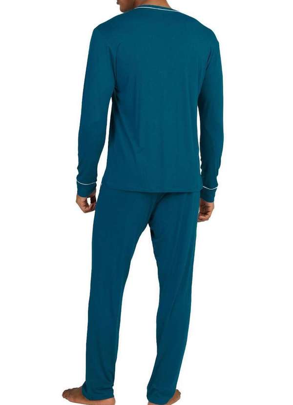 Podiun - Pijama Masculino Longo Podiun 258118 431-Azul-Boreal 2