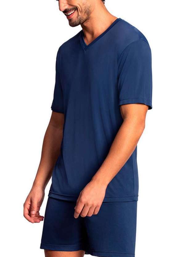 Lupo - Pijama Masculino Curto Lupo 28096-001 2800-Marinho