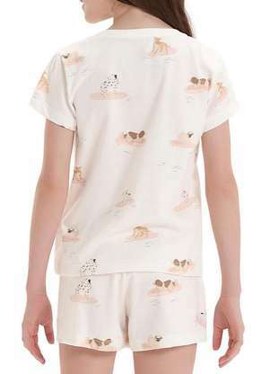 Pijama Infantil Menina Curto Cor com Amor 2050122 - COR COM AMOR