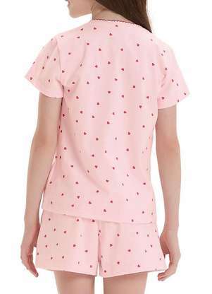 Pijama Infantil Menina Curto Cor com Amor 2050139 - COR COM AMOR