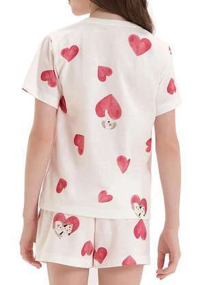 Pijama Infantil Menina Curto Cor com Amor 2050140 - COR COM AMOR