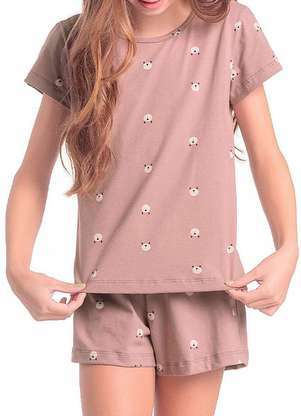 Pijama Infantil Menina Curto Espaço Pijama 4050047 - ESPAÇO PIJAMA
