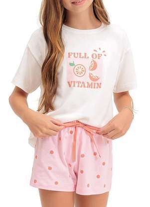 Pijama Infantil Menina Curto Espaço Pijama 4050058 - ESPAÇO PIJAMA
