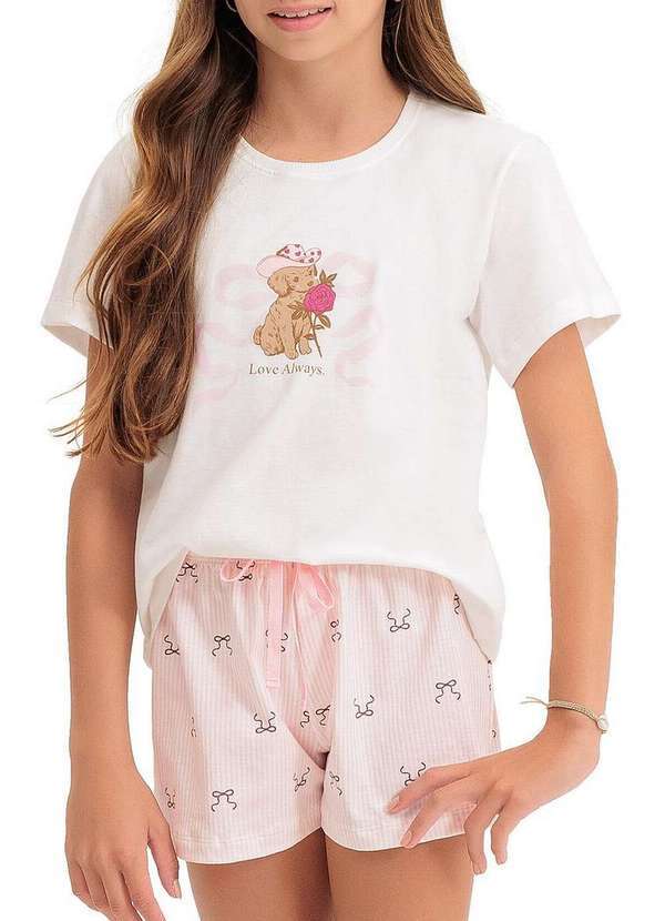 Espaço Pijama - Pijama Infantil Menina Curto Espaço Pijama 4050067 Rosa