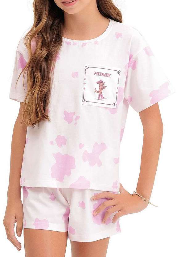 Espaço Pijama - Pijama Infantil Menina Curto Espaço Pijama 4050076 Off-White