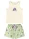Malwee - Pijama Infantil Menina Curto Malwee 1000130564 01631-Ds64a-Azul-Rosa - variação: 02143-Ds66b-Off-White-Verde
