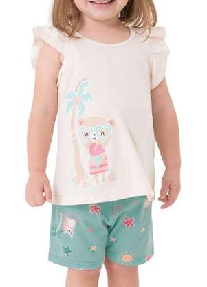 Pijama Infantil Menina Curto Malwee 1000131948 - MALWEE