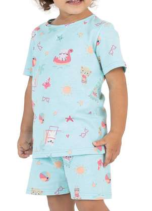 Pijama Infantil Menina Curto Malwee 1000131966 - MALWEE
