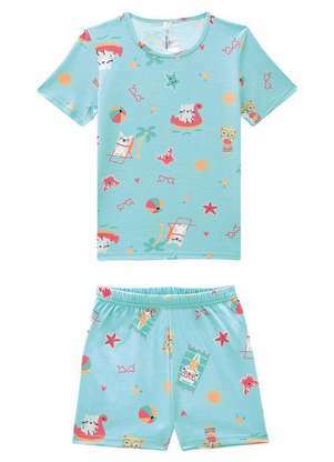 Pijama Infantil Menina Curto Malwee 1000131966 - MALWEE