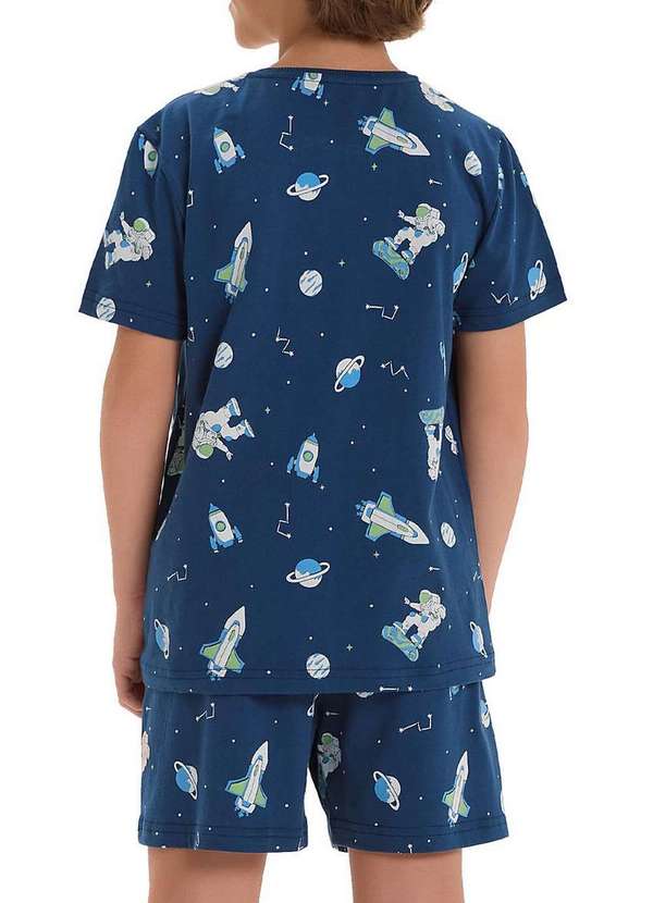 Cor com Amor - Pijama Infantil Menino Curto Cor com Amor 2060067 Azul 2