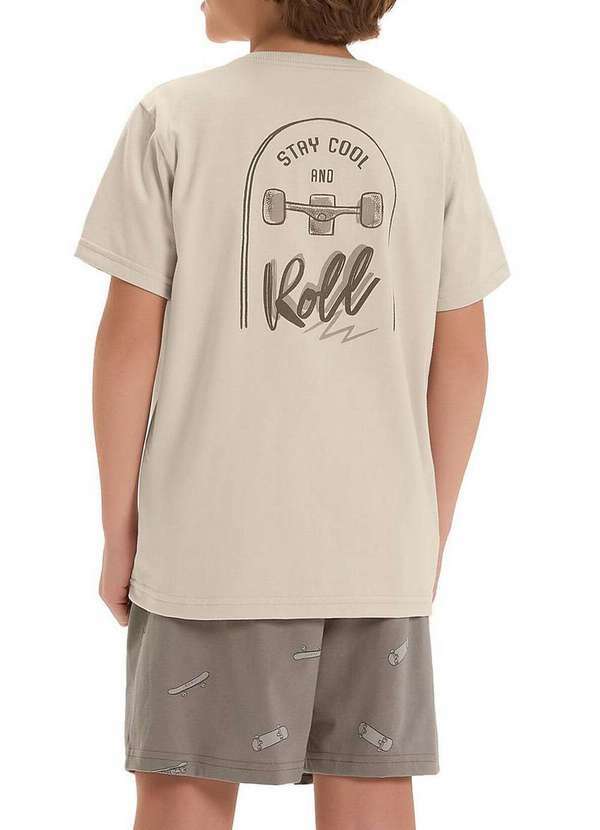 Cor com Amor - Pijama Infantil Menino Curto Cor com Amor 2060070 Marrom 2