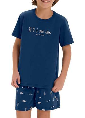 Pijama Infantil Menino Curto Cor com Amor 2060071 - COR COM AMOR