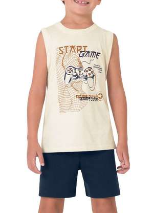 Pijama Infantil Menino Curto Malwee 1000130585 - MALWEE