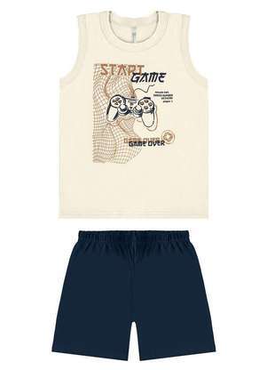 Pijama Infantil Menino Curto Malwee 1000130585 - MALWEE