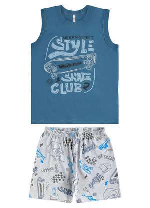 Pijama Infantil Menino Curto Malwee 1000130588 - MALWEE