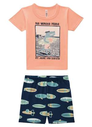 Pijama Infantil Menino Curto Malwee 1000131957 - MALWEE