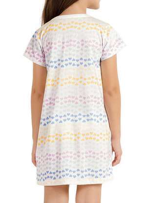 Camisola Infantil Menina Curta Cor com Amor 2050049 - COR COM AMOR