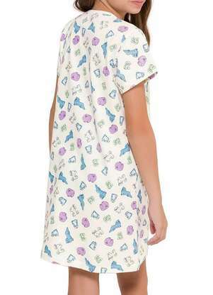 Camisola Infantil Menina Curta Espaço Pijama 4050039 - ESPAÇO PIJAMA