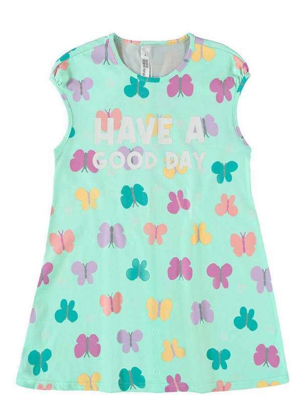 Malwee - Camisola Infantil Menina Curta Malwee 1000120209 Dj67a-Verde