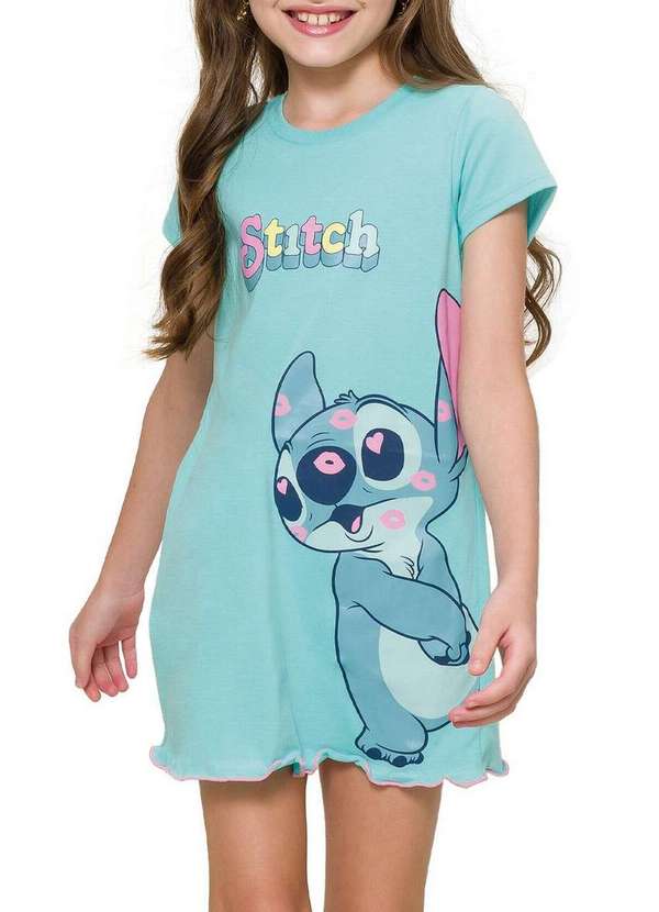Disney - Camisola Infantil Menina Curta Stitch 55.42.0002 Azul