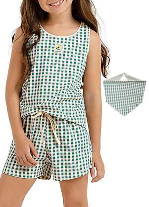 Pijama Infantil Menina Curto Cor com Amor 2050040 - COR COM AMOR