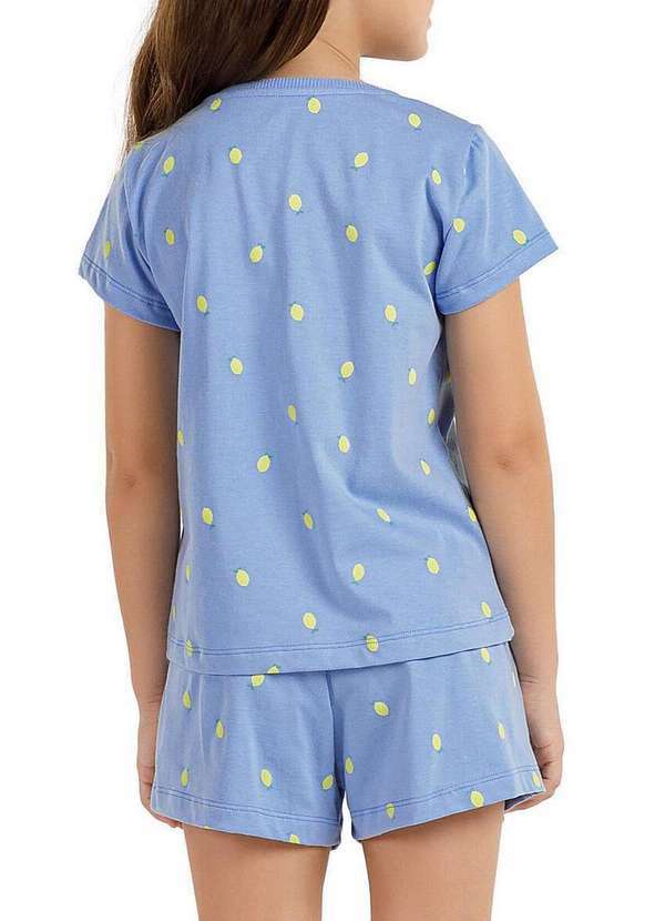 Cor com Amor - Pijama Infantil Menina Curto Cor com Amor 2050044 Azul 2