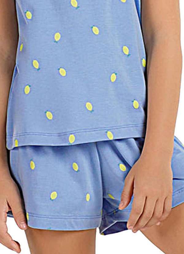 Cor com Amor - Pijama Infantil Menina Curto Cor com Amor 2050044 Azul 4