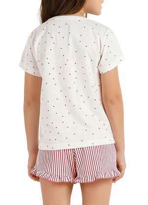 Pijama Infantil Menina Curto Cor com Amor 2050052 - COR COM AMOR