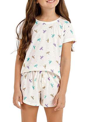 Pijama Infantil Menina Curto Cor com Amor 2050053 - COR COM AMOR