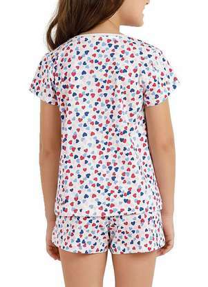 Pijama Infantil Menina Curto Cor com Amor 2050055 - COR COM AMOR