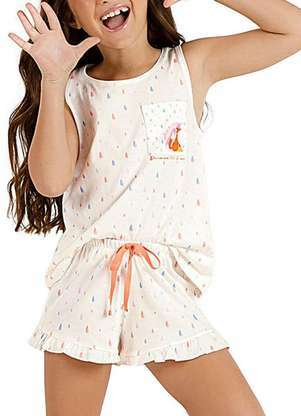 Pijama Infantil Menina Curto Cor com Amor 2050062 - COR COM AMOR