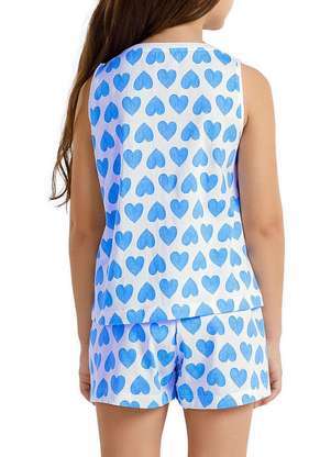Pijama Infantil Menina Curto Cor com Amor 2050069 - COR COM AMOR