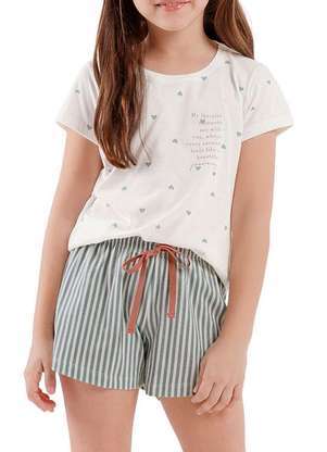 Pijama Infantil Menina Curto Cor com Amor 2050109 - COR COM AMOR