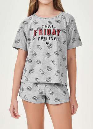 Pijama Infantil Menina Curto Espaço Pijama 4050009 - ESPAÇO PIJAMA