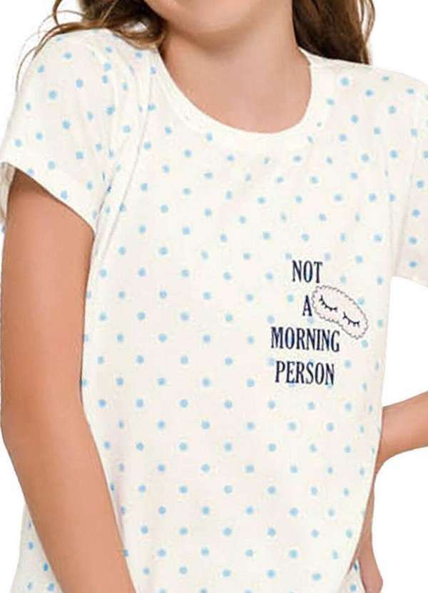 Espaço Pijama - Pijama Infantil Menina Curto Espaço Pijama 4050023 Poá-Azul 3