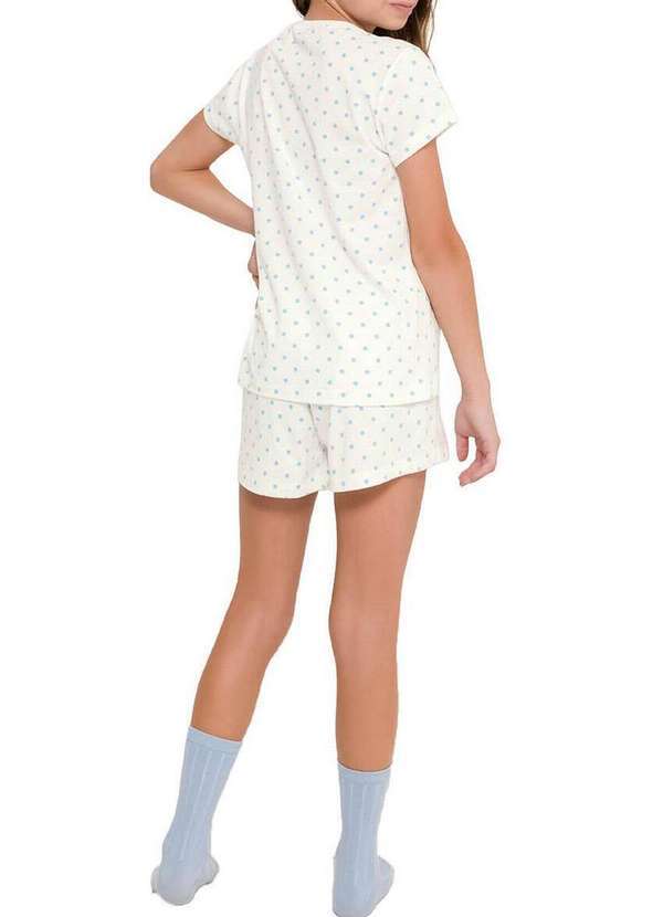 Espaço Pijama - Pijama Infantil Menina Curto Espaço Pijama 4050023 Poá-Azul 5