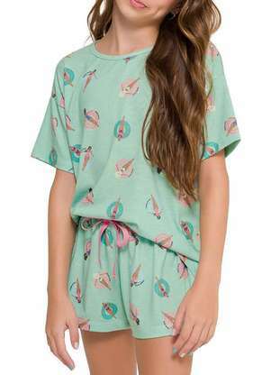 Pijama Infantil Menina Curto Espaço Pijama 4050028 - ESPAÇO PIJAMA