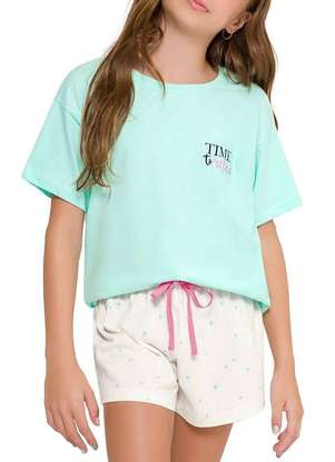 Pijama Infantil Menina Curto Espaço Pijama 4050035 - ESPAÇO PIJAMA