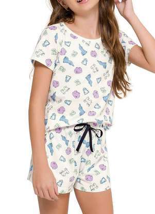 Pijama Infantil Menina Curto Espaço Pijama 4050038 - ESPAÇO PIJAMA